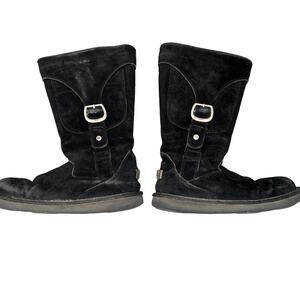 UGG Australia‎ Women's Black Suede "Cargo III" Mid Calf Boots #SN5132 US9/EU40